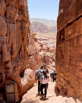 Trekking the path to the Monestary, Petra